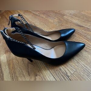 Jessica Simpson Black Leather Heels